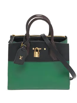 Louis Vuitton Pre-Owned: Зелёная сумка-шоппер 