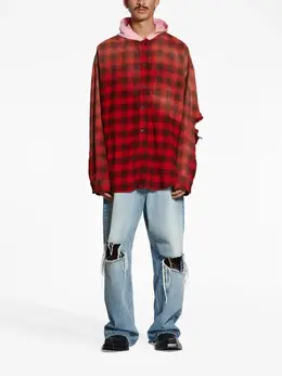 Balenciaga: Красная рубашка 