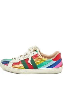 Gucci Pre-Owned: Радужные кроссовки 