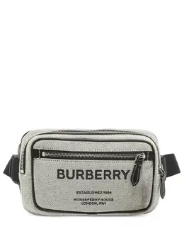 Burberry Pre-Owned: Поясная сумка с принтом 