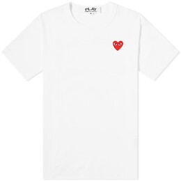 Comme Des Garçons Play: Белая футболка 