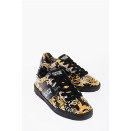 Versace: Кожаные джинсы 