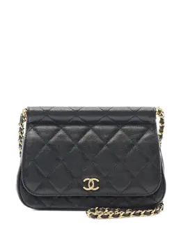 CHANEL Pre-Owned: Чёрная сумка через плечо 