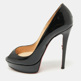 Christian Louboutin: Чёрные босоножки 