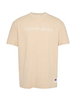 Tommy Jeans: Бежевая рубашка 
