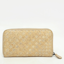 Bottega Veneta: Жёлтый кошелёк  Intrecciato