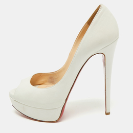 Christian Louboutin: Белые босоножки 