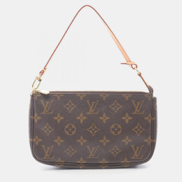 Louis Vuitton: Коричневая сумка  Pochette