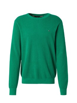 Tommy Hilfiger: Зелёный свитер  Essential