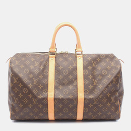 Louis Vuitton: Коричневая дорожная сумка  Keepall 45