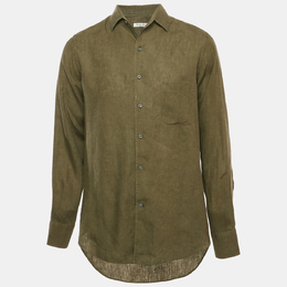 Loro Piana: Рубашка цвета хаки 