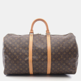 Louis Vuitton: Коричневая дорожная сумка  Keepall 50