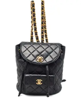 CHANEL Pre-Owned: Чёрный рюкзак 