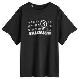 MM6 Maison Margiela: Чёрная футболка 