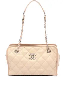 CHANEL Pre-Owned: Бежевая сумка 