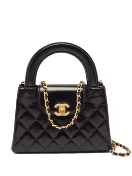 CHANEL Pre-Owned: Чёрная сумка-шоппер 