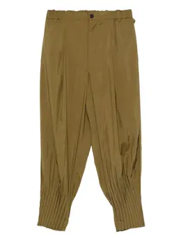 Homme Plissé Issey Miyake: Брюки цвета хаки 