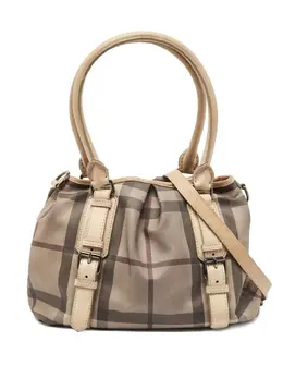 Burberry Pre-Owned: Сумка-шоппер в клетку 