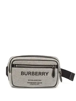 Burberry Pre-Owned: Поясная сумка с принтом 