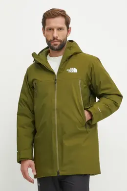 The North Face: Зелёный пуховик 