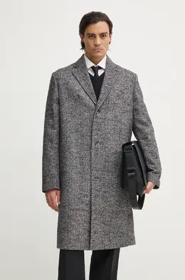 Calvin Klein: Серое пальто 