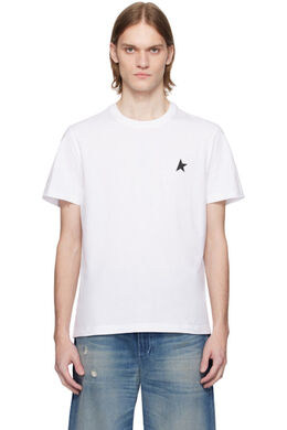 Golden Goose: Белая футболка  Star