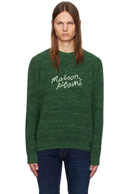 Maison Kitsuné: Зелёный свитер 