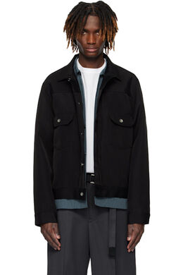 Sacai: Чёрная куртка 