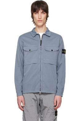 Stone Island: Синяя рубашка 