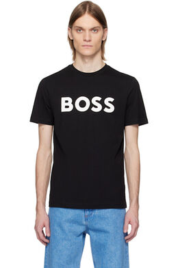 BOSS: Чёрная футболка 