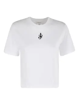JW Anderson: Белая футболка  Anchor