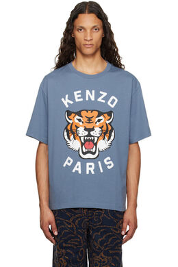 Kenzo: Синяя футболка  Paris