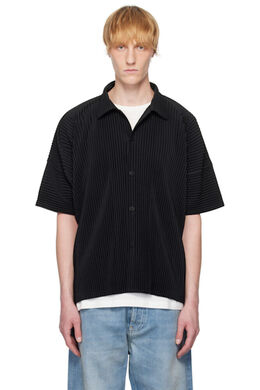 Homme Plissé Issey Miyake: Чёрная рубашка 
