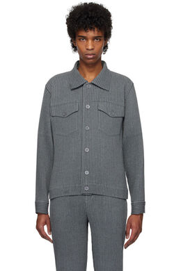 Homme Plissé Issey Miyake: Серая куртка 