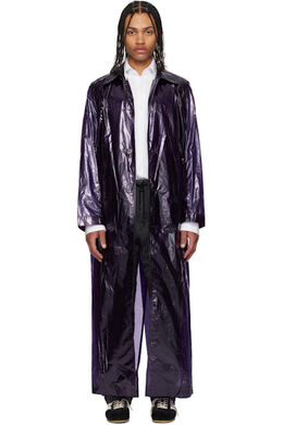 Dries Van Noten: Фиолетовое пальто 
