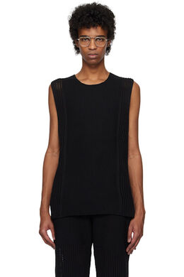 Homme Plissé Issey Miyake: Чёрный жилет 