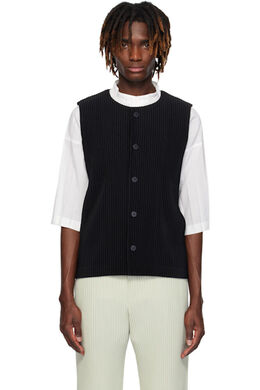 Homme Plissé Issey Miyake: Чёрный жилет 