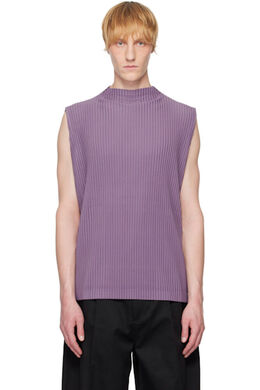 Homme Plissé Issey Miyake: Фиолетовая майка 