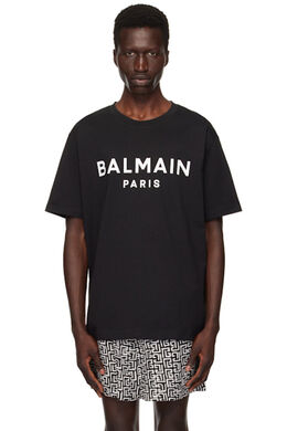 Balmain: Чёрная футболка 