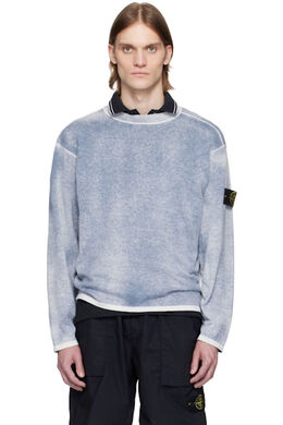 Stone Island: Синий свитер 