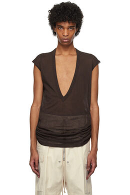 Rick Owens: Коричневая футболка  Dylan