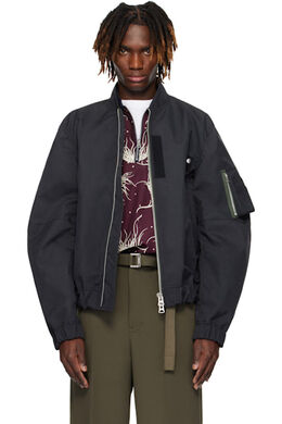Sacai: Чёрная куртка 