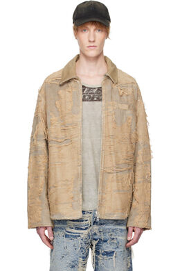 Diesel: Бежевая куртка 