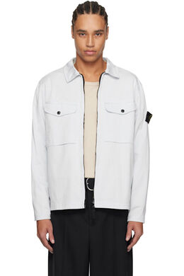 Stone Island: Синяя рубашка 