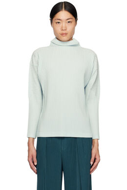Homme Plissé Issey Miyake: Синий свитер 