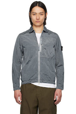 Stone Island: Синяя рубашка 