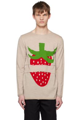 Comme Des Garcons Shirt: Бежевый свитер 