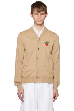 Comme Des Garcons Shirt: Бежевый кардиган 