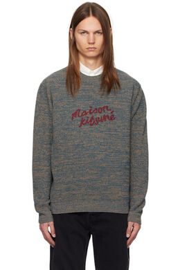 Maison Kitsuné: Синий свитер 