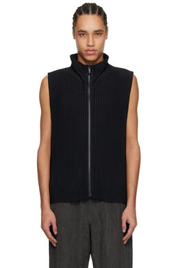 Homme Plissé Issey Miyake: Чёрный жилет 
